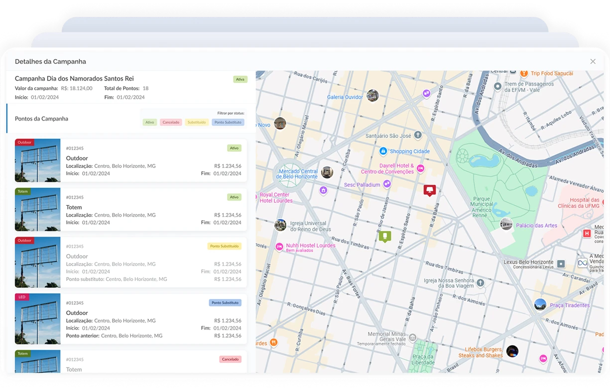 Dashboard Dispomídias no computador