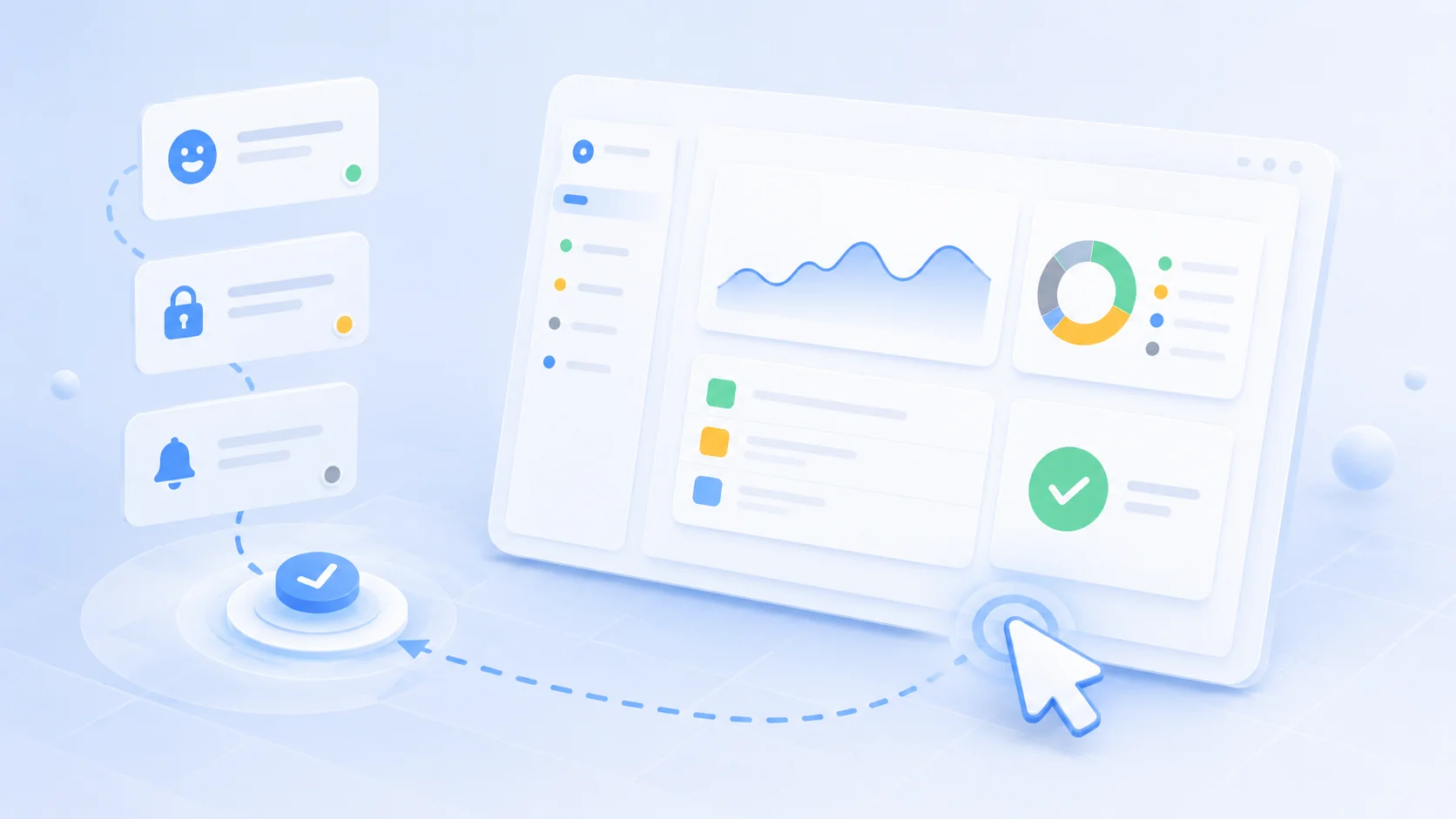 Ilustração de interface simples e intuitiva do Dispomídias